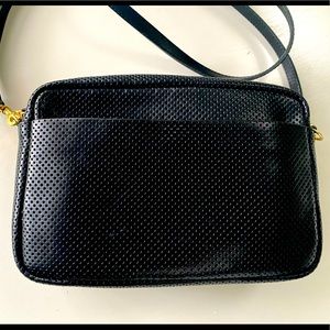 Clare V Marisol Perforated with Front Pocket Crossbody Bag